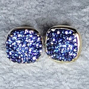 Kate Spade Earrings - Clay Pave Small Square Studs